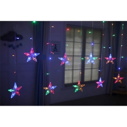 Lampki girlanda gwiazdki kurtyna świetlna 138 led