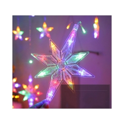 Lampki girlanda gwiazdki kurtyna świetlna 138 led