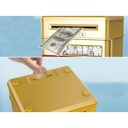 Skarbonka sejf bankomat na kod dostępu banknoty