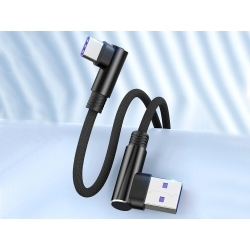 Kabel przewód usb usb-c typ c kątowy do ładowania qc do telefonu 1m
