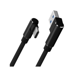 Kabel przewód usb usb-c typ c kątowy do ładowania qc do telefonu 1m