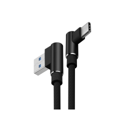 Kabel przewód usb usb-c typ c kątowy do ładowania qc do telefonu 1m