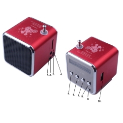 Głośnik bezprzewodowy przenośny mini radio fm led bluetooth mobilny microsd