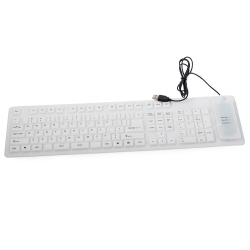 Klawiatura silikonowa gumowa biała usb numeryczna