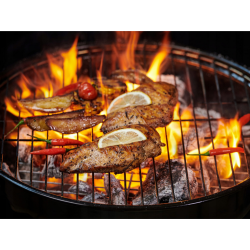Grill węglowy brykietowy ogrodowy okrągły przenośny turystyczny na biwak