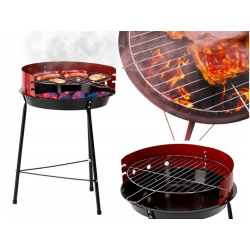 Grill węglowy brykietowy ogrodowy okrągły przenośny turystyczny na biwak