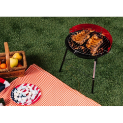 Grill węglowy brykietowy ogrodowy okrągły przenośny turystyczny na biwak