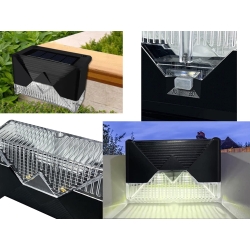 Lampki solarne 4 szt ogrodowe led na schody taras płot czujnik zmierzchu