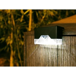 Lampki solarne 4 szt ogrodowe led na schody taras płot czujnik zmierzchu