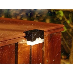 Lampki solarne 4 szt ogrodowe led na schody taras płot czujnik zmierzchu