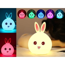 Lampka nocna dla dzieci led królik dotyk rgb