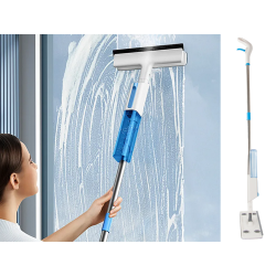 Mop płaski ze spryskiwaczem spray ściągaczka do okien myjka 3x nakładki 2w1
