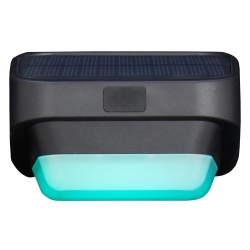 Lampka solarna ogrodowa led rgb na schody taras płot czujnik zmierzchu