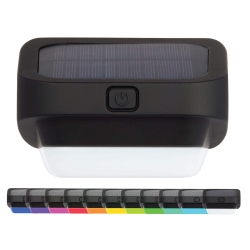 Lampka solarna ogrodowa led rgb na schody taras płot czujnik zmierzchu
