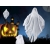 Dekoracja halloween wisząca ozdoba duch biała krzyk szkielet zjawa 65cm
