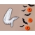 Dekoracja halloween wisząca ozdoba duch biała krzyk szkielet zjawa 65cm