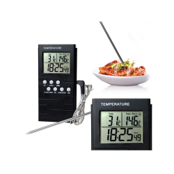 Termometr kuchenny sonda zegar lcd do mięsa