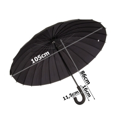 Duży parasol parasolka czarna wytrzymała elegancka