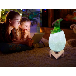 Lampka nocna dinozaur dino jajko rgb led jajo świecące dla dzieci