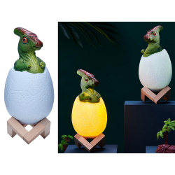 Lampka nocna dinozaur dino jajko rgb led jajo świecące dla dzieci