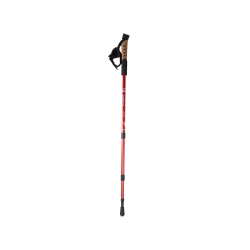 Kij Nordic Walking Z Korkową Rączką Kolor Czerwony