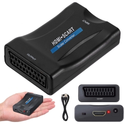 Adapter konwerter scart av euro do hdmi  full hd