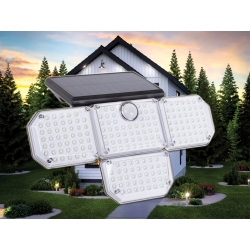 Lampa solarna 181 led z czujnikiem ruchu zmierzchu + pilot ogrodowa uliczna