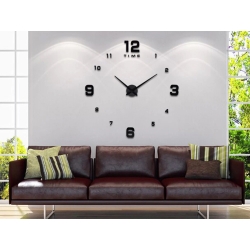 Zegar ścienny 3d naklejany na ścianę xxl duży 130 cm przyklejany cichy