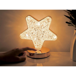 Lampka nocna stołowa gwiazda kryształ led rgb usb