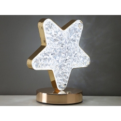Lampka nocna stołowa gwiazda kryształ led rgb usb