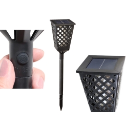 Lampa ogrodowa solarna pochodnia latarnia czujnik