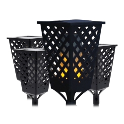 Lampa ogrodowa solarna pochodnia latarnia czujnik