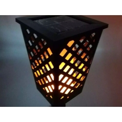 Lampa ogrodowa solarna pochodnia latarnia czujnik