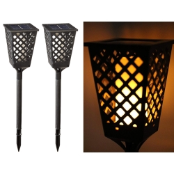 Lampa ogrodowa solarna pochodnia latarnia czujnik