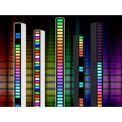 Ledy usb reakcja na dźwięk multikolor neon listwa rgb led mruga 18 trybów
