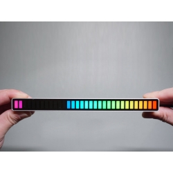 Ledy usb reakcja na dźwięk multikolor neon listwa rgb led mruga 18 trybów