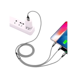 Kabel usb 3w1 do telefonu przewód lightning iphone micro usb type-c 1,2m