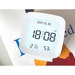 Zegar budzik z datą i temperaturą z funkcją drzemki lcd wilgoć w powietrzu