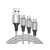 Kabel usb 3w1 do telefonu przewód lightning iphone micro usb type-c 1,2m