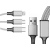 Kabel usb 3w1 do telefonu przewód lightning iphone micro usb type-c 1,2m