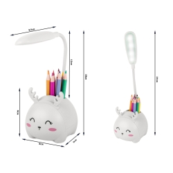 Lampka nocna dla dzieci led usb organizer stojak telefon do czytania nauki