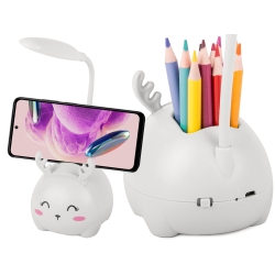 Lampka nocna dla dzieci led usb organizer stojak telefon do czytania nauki