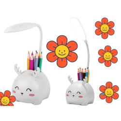 Lampka nocna dla dzieci led usb organizer stojak telefon do czytania nauki