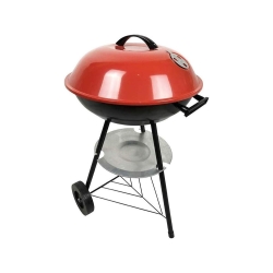 Grill węglowy brykietowy ogrodowy kółka pokrywa okrągły zamykany przenośny