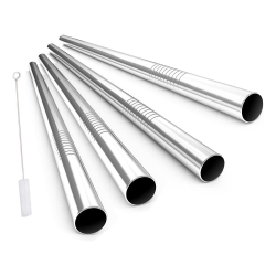 Słomki rurki wielorazowe metalowe eko x10 czyścik