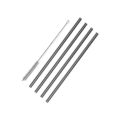 Słomki rurki wielorazowe metalowe eko x10 czyścik