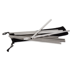 Słomki rurki wielorazowe metalowe eko x10 czyścik