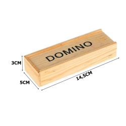 Domino drewniane gra w pudełku 28 elementów