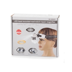 Lupa nagłowna 2 led na głowę czołowa okulary 28x
