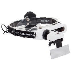 Lupa nagłowna 2 led na głowę czołowa okulary 28x